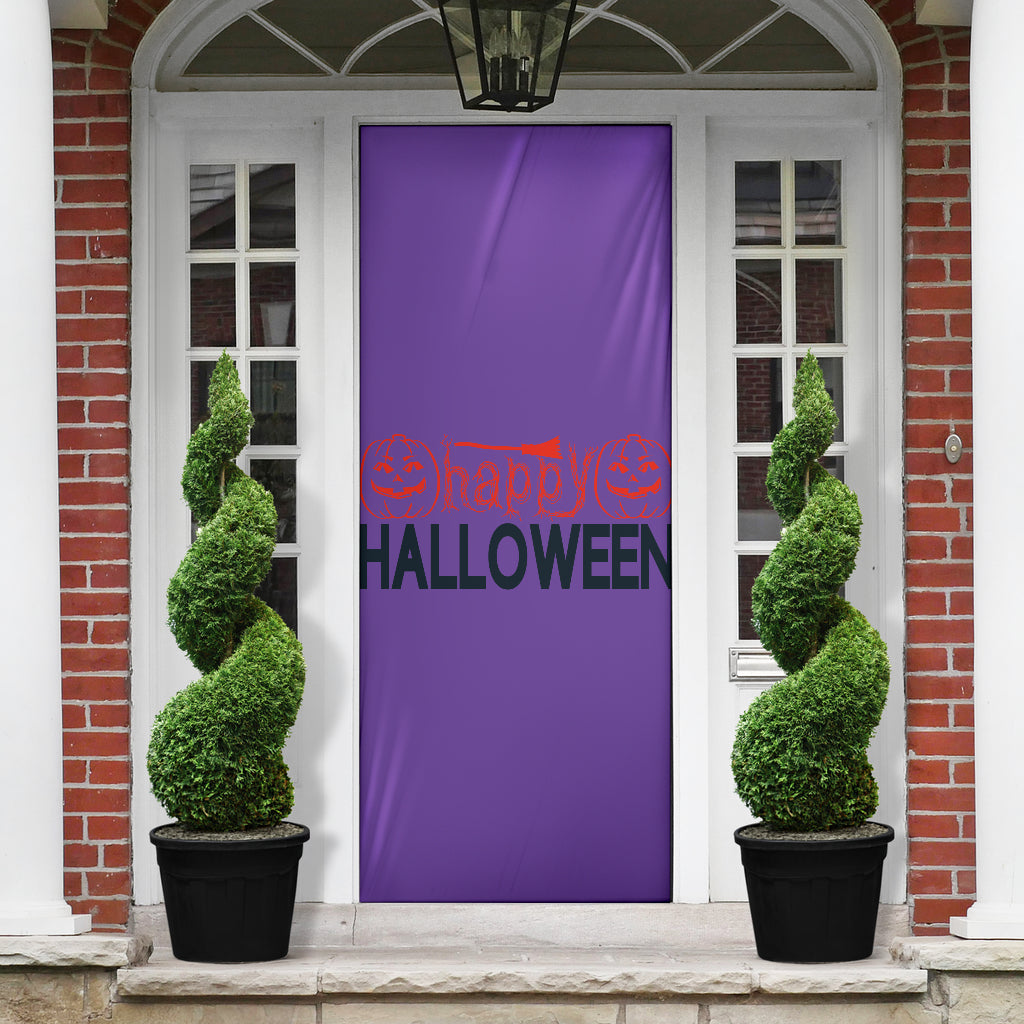 Happy Halloween Purple - Halloween Door Sock