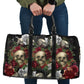 Skulls and Roses on Back Travel Bag