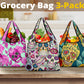 Set of 3pcs Sugar skull grocery bag