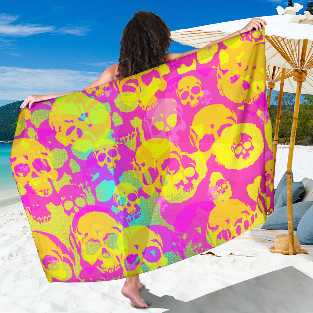 Yellow skull sarong