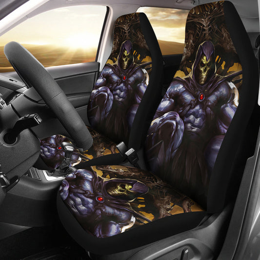 Set 2 pcs Gothic skull car seat covers