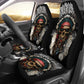 Set 2 pcs Gothic skull car seat covers