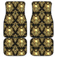 Set 4 pcs gold skull car mats