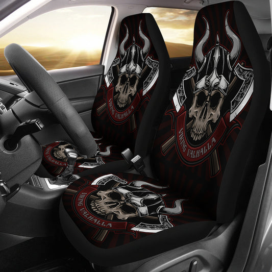 Set 2 pcs Gothic skull car seat covers