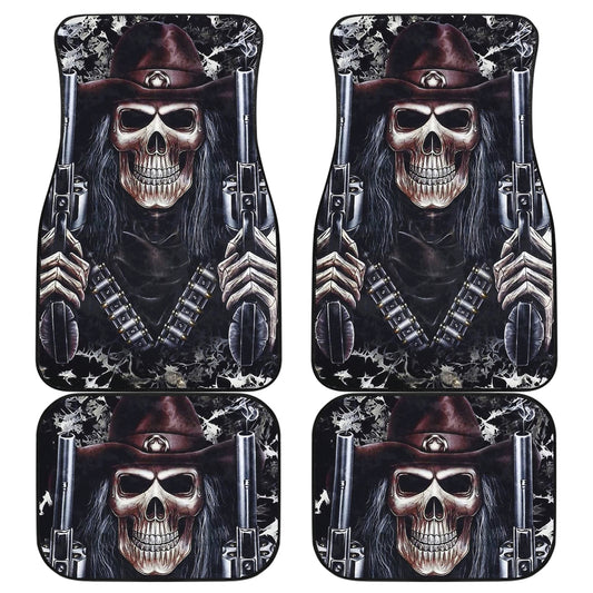 Set 4 pcs gun skull car mats