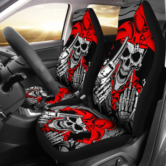 Set of 2 - skull car seat covers
