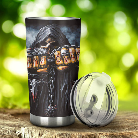 Grim reaper skeleton skull tumbler mugs