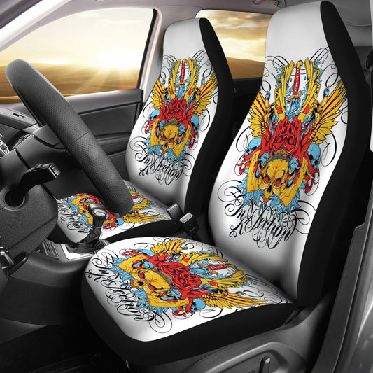 Seat cover - skull wings