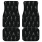 Set 4 pcs skeleton dancing car mats