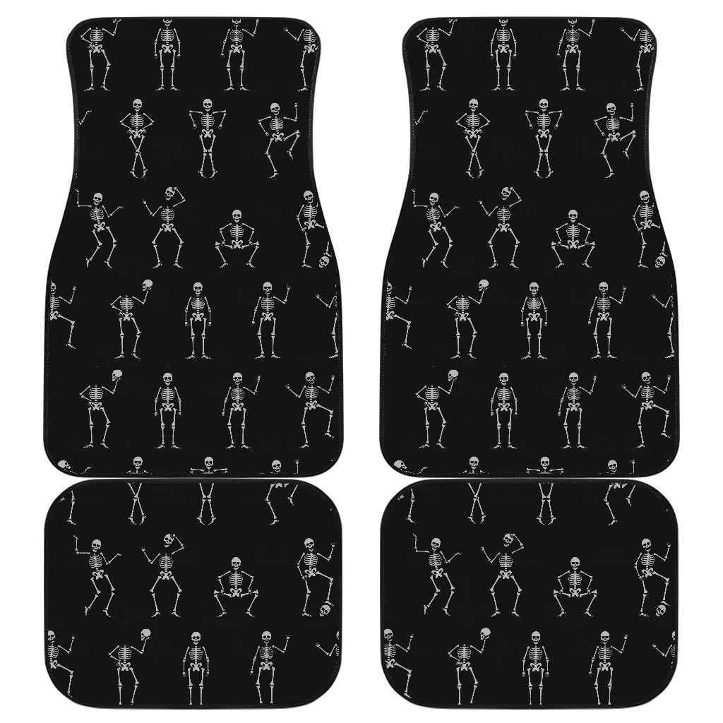 Set 4 pcs skeleton dancing car mats