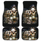 Set of 4 pcs motorcycle skull car mats
