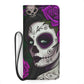 Sugar skull clutch purse