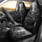 Set 2 pcs Gothic skull car seat covers