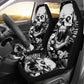 Set 2 pcs Gothic skull car seat covers