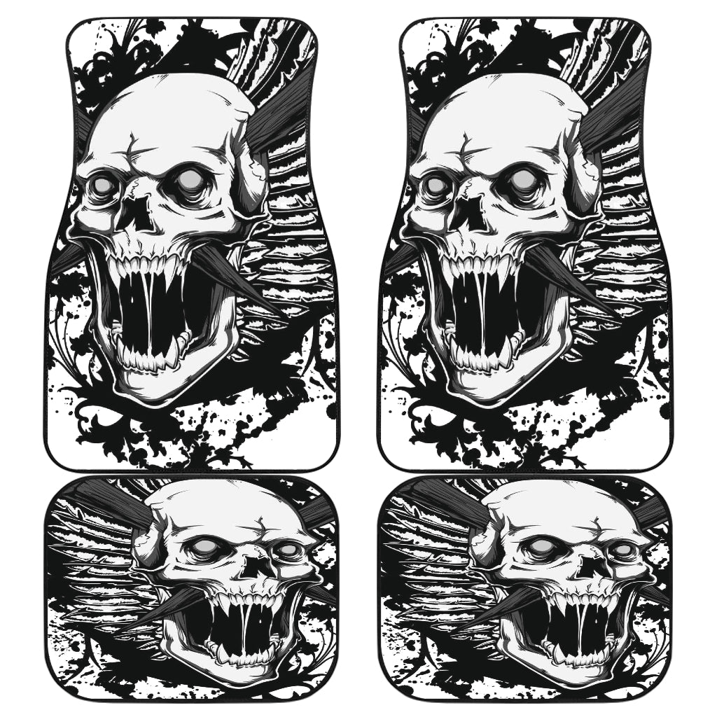 Gothic skull car mats