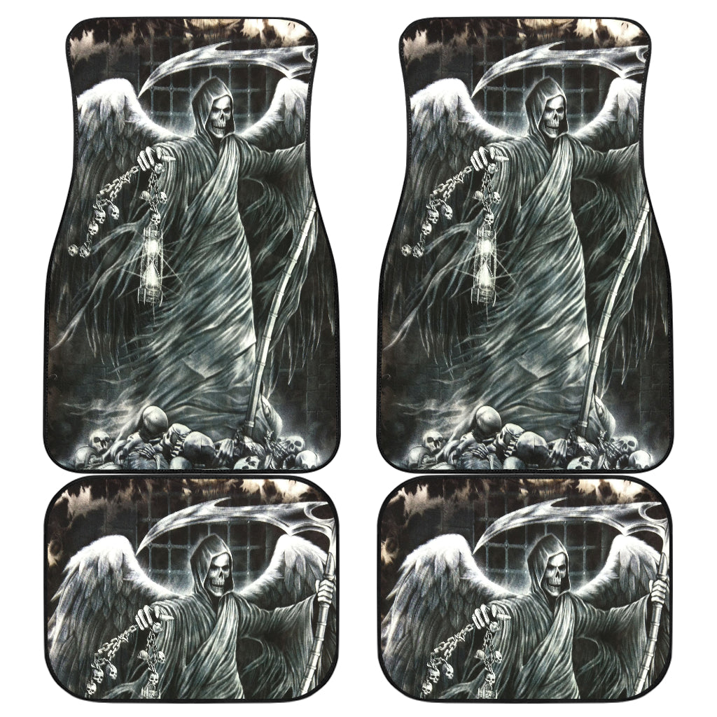 Set of 4 pcs grim reaper car mats