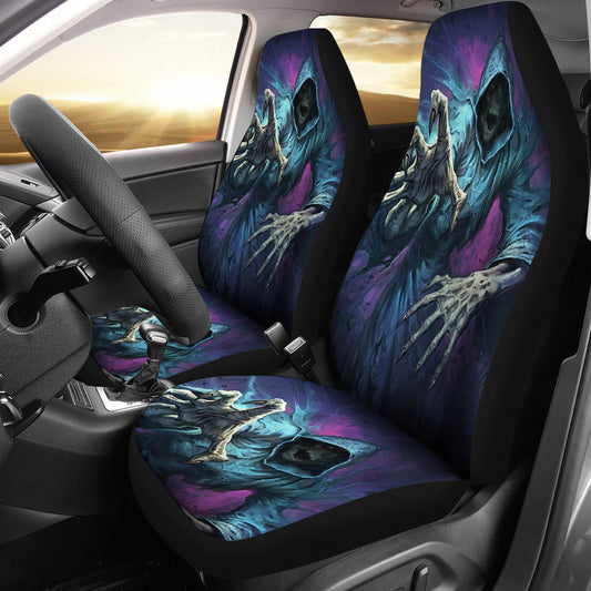 Set of 2 pcs grim reaper car seat covers