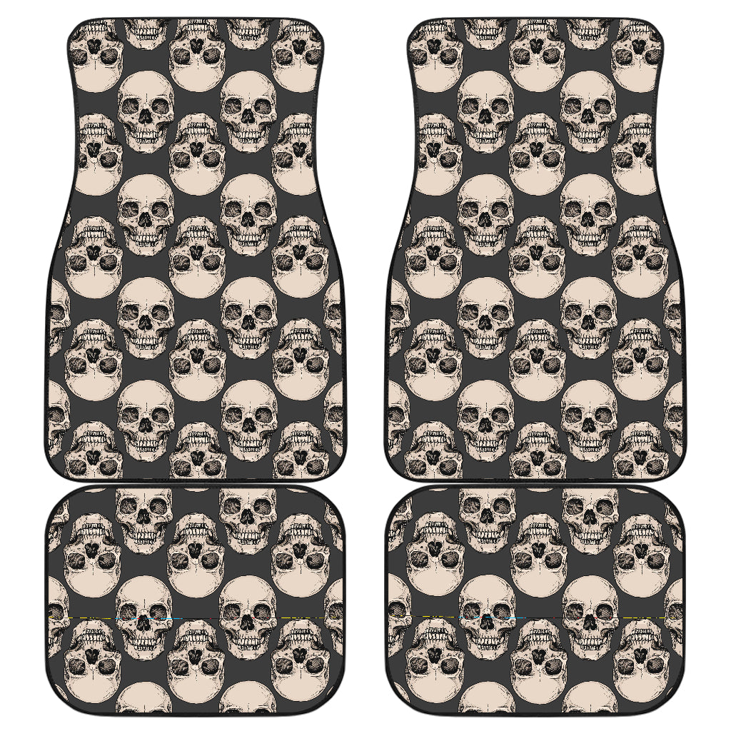 Set of 4 pcs gothic skull car mats