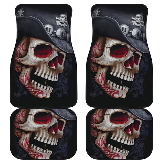 Set of 4 pcs grim reaper skull car mats