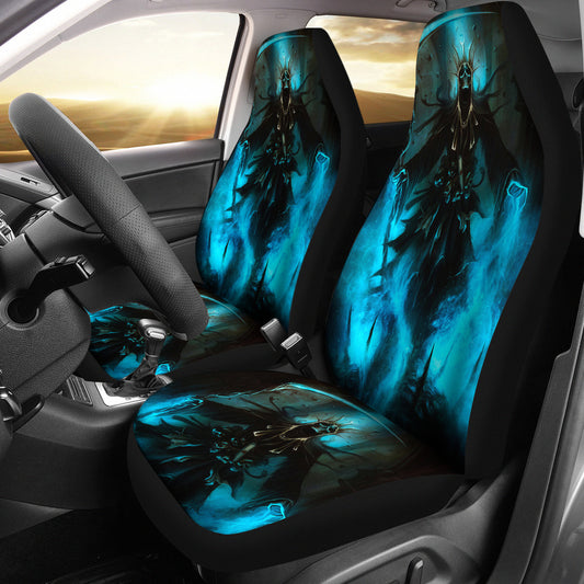 Set 2 pcs Gothic skull car seat covers