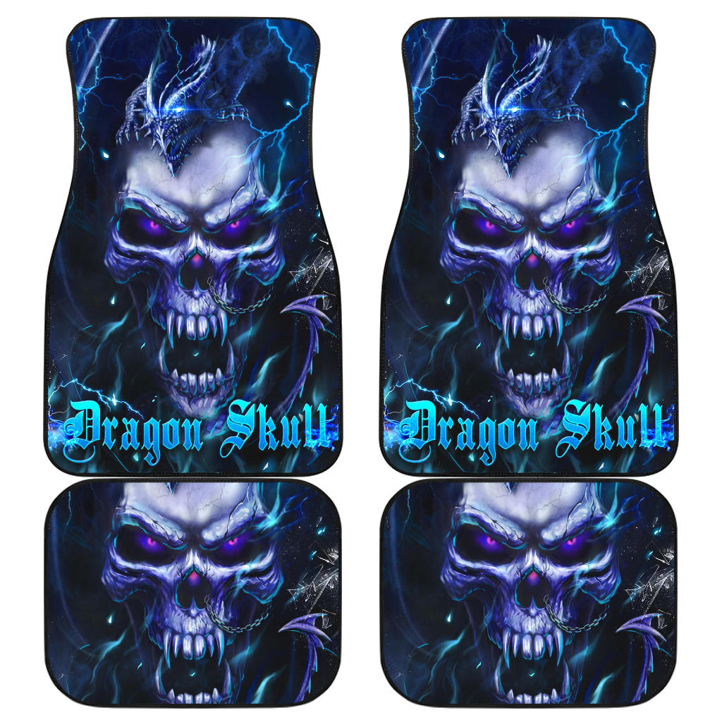 Set 4 pcs dragon skull car mats