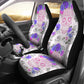 Set 2 pcs Floral sugar skull day of the dead skull car seat covers