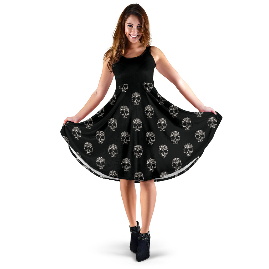 Floral Skull Women's Dress