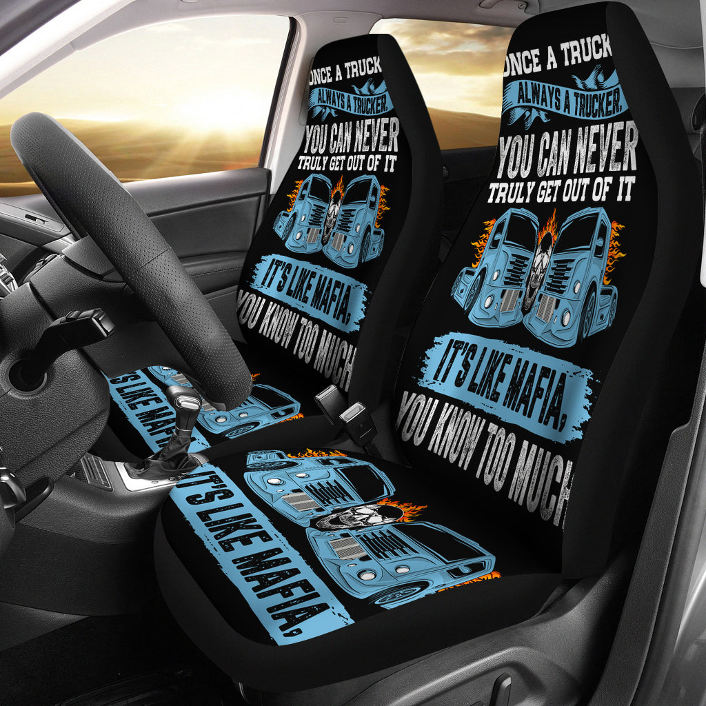 Set 2 I'm a trucker car seat cover