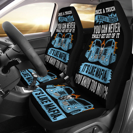 Set 2 I'm a trucker car seat cover