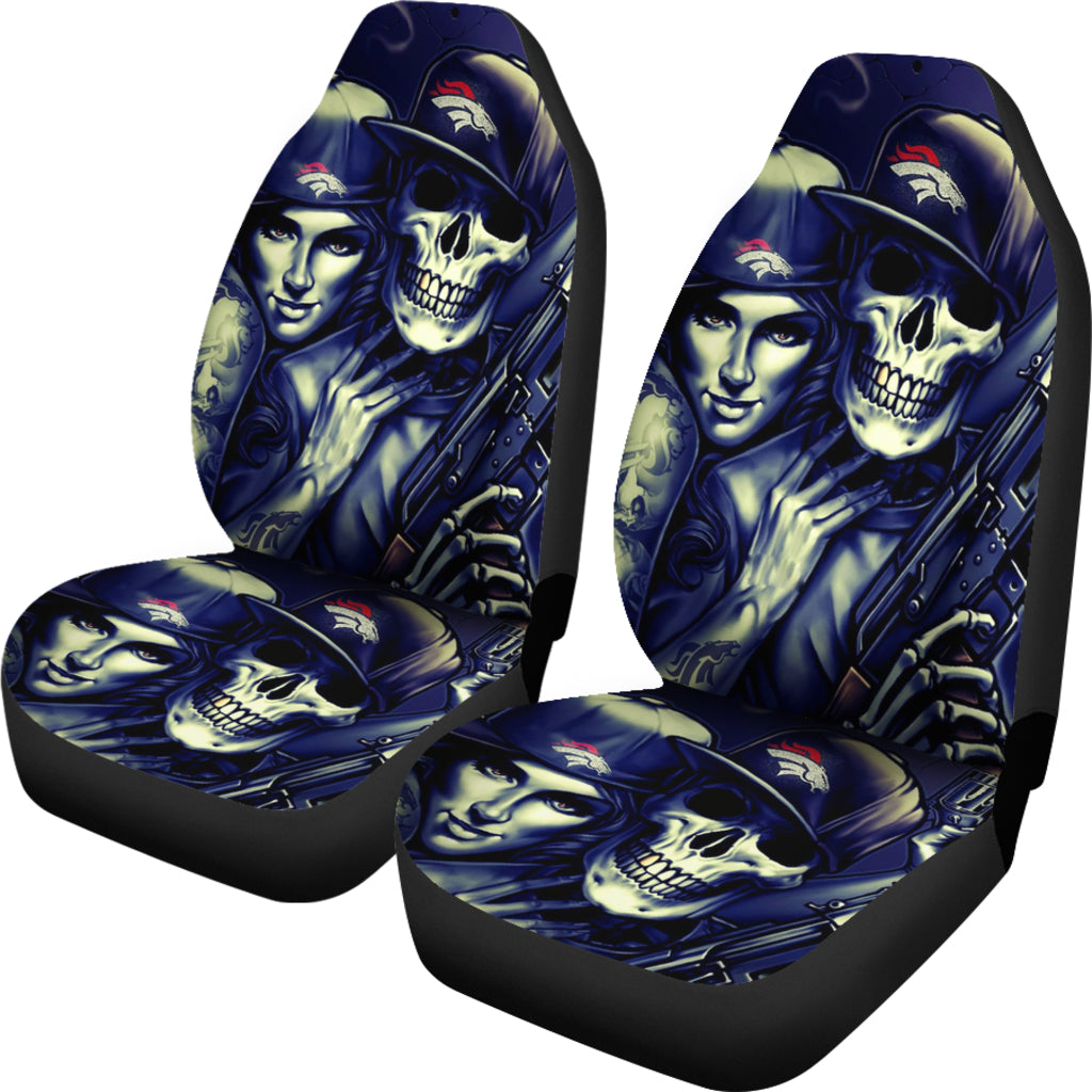 Set of 2 skull car seat covers