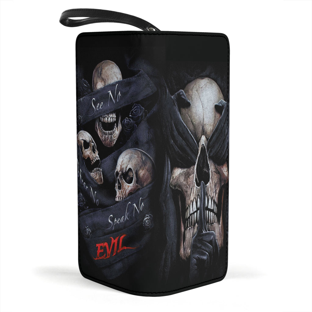 No see no hear no speak evils clutch purse