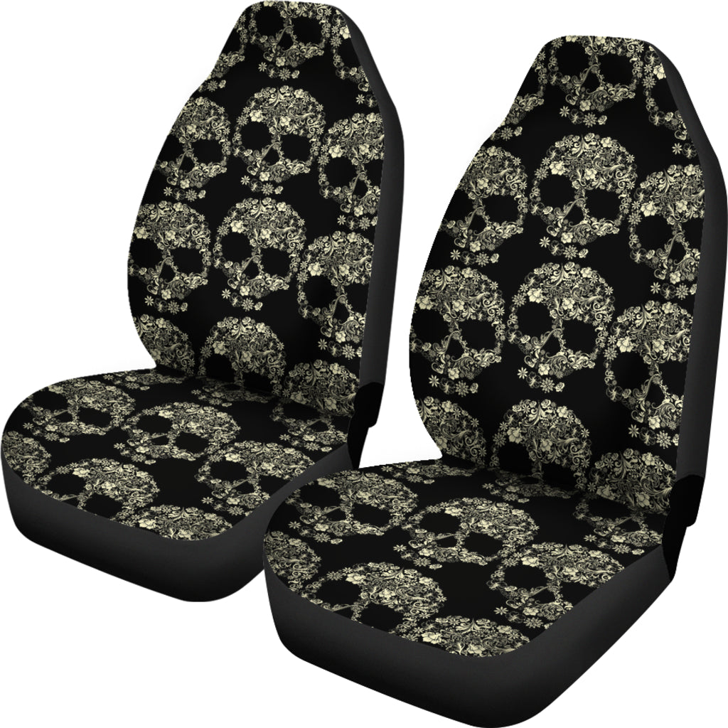 Sugar skull car seat covers