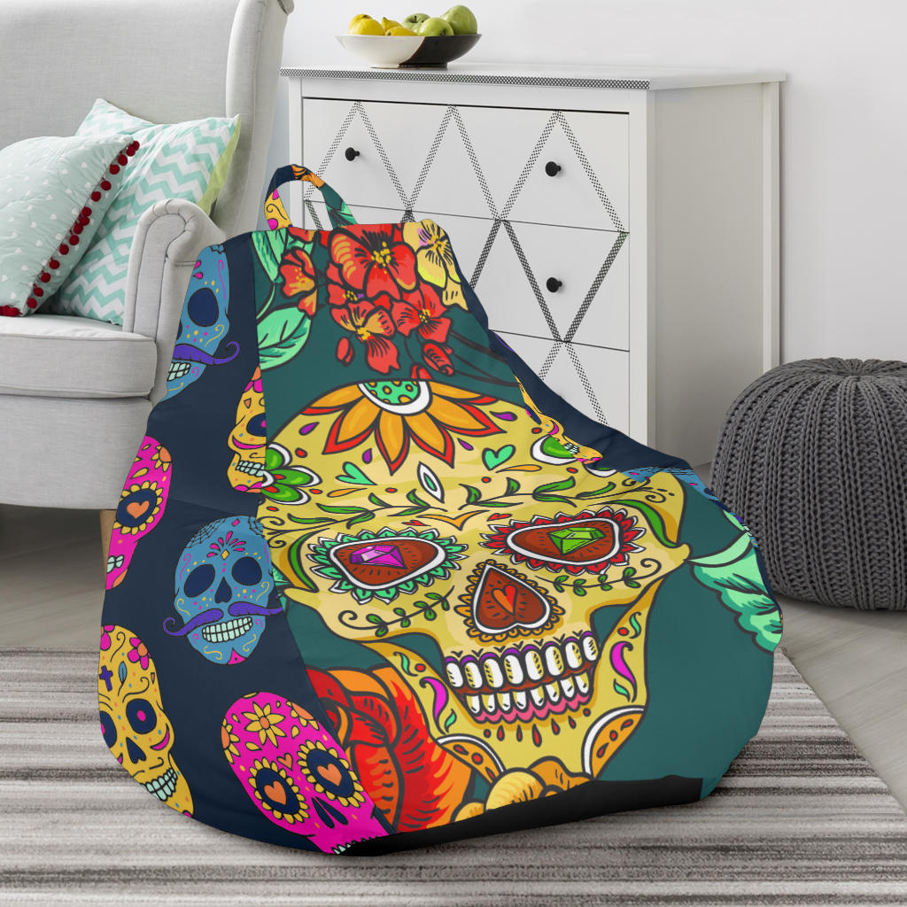 Sugar Skull Bean Bag Chair