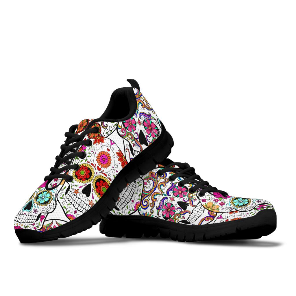 Black Sugar skull sneakers shoes