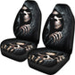 Set of 2 pcs grim reaper skull girl car seat covers