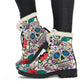 Sugar skull leather boots