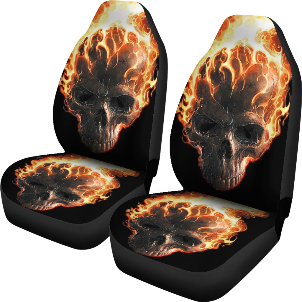 Skull fire - Car seat cover