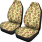 Set of 2 Day of the dead sugar skull car seat cover