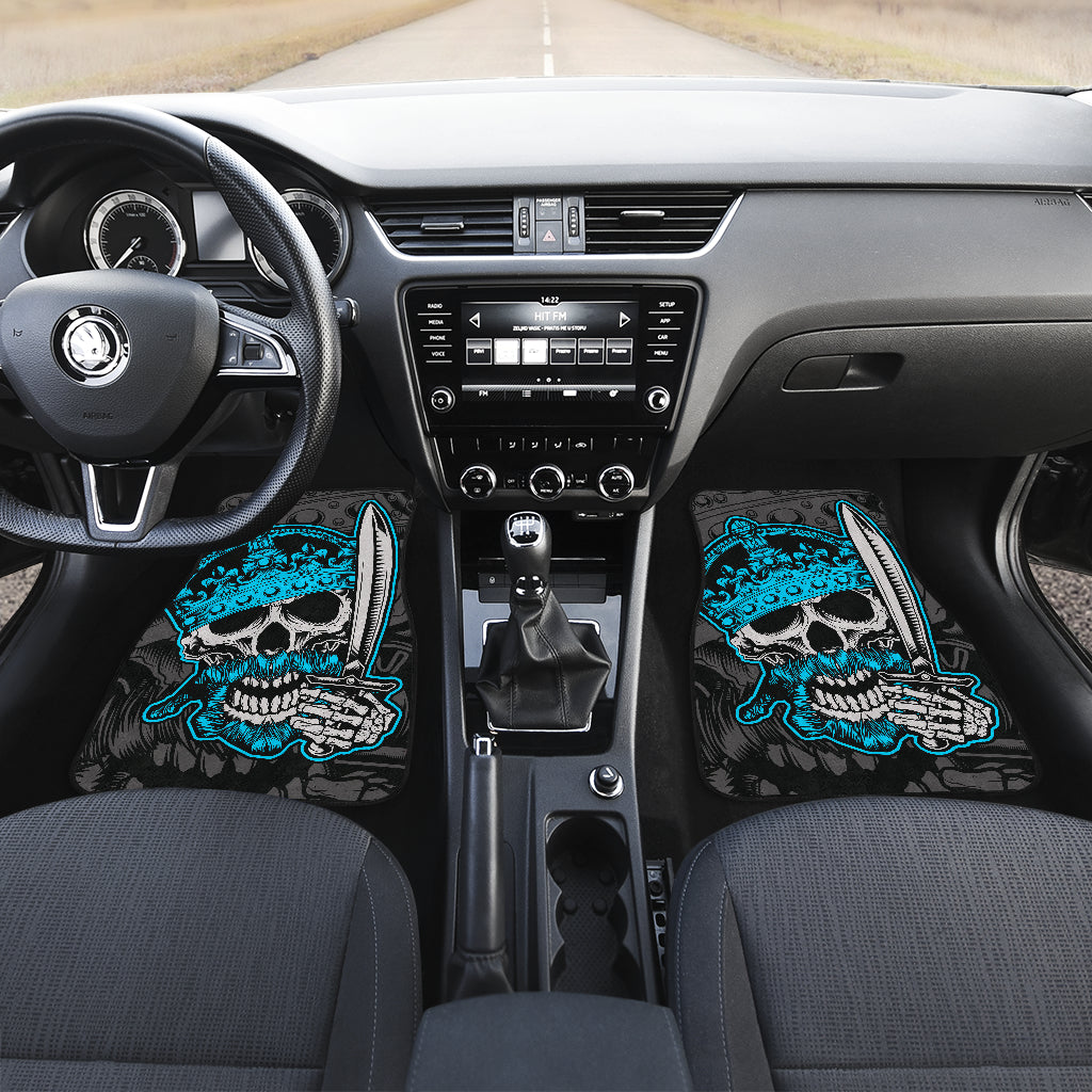 Set of 4 pcs skull car mats