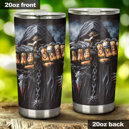 Grim reaper skeleton skull tumbler mugs