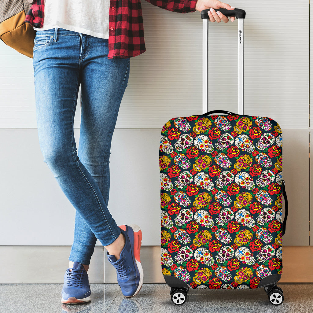 Luggage Cover - Suitcase cover - Sugar skulls