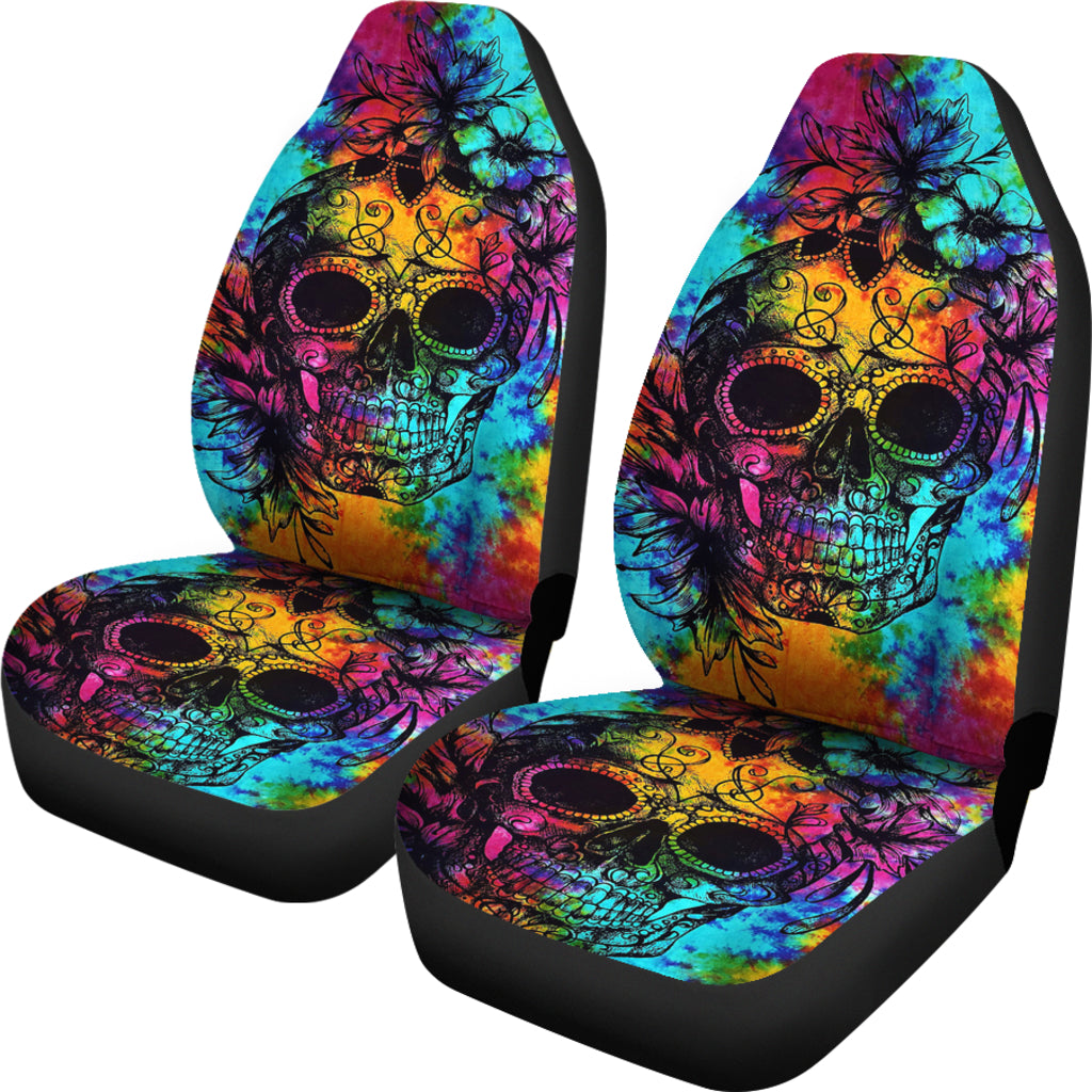 Set 2 skull car seat cover skulls