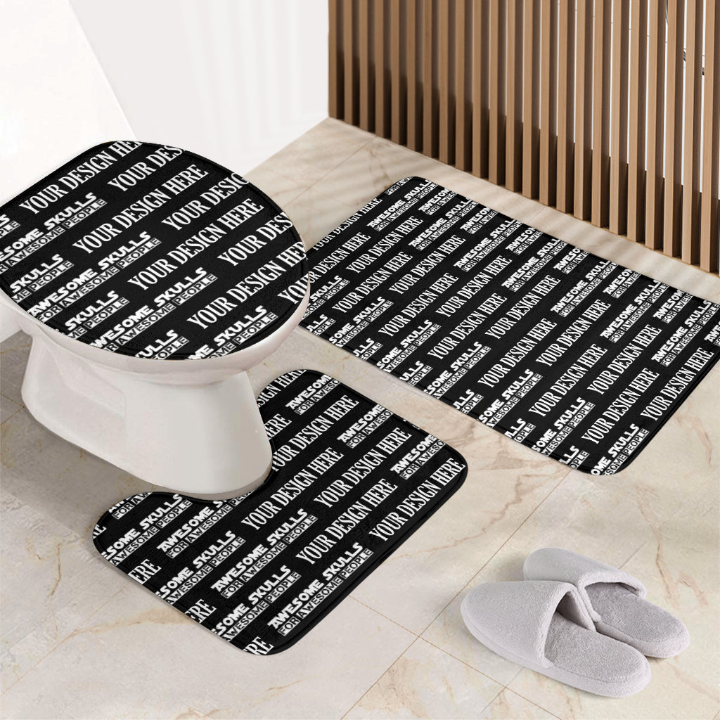 Custom design Print on demand Bathroom rug mat set