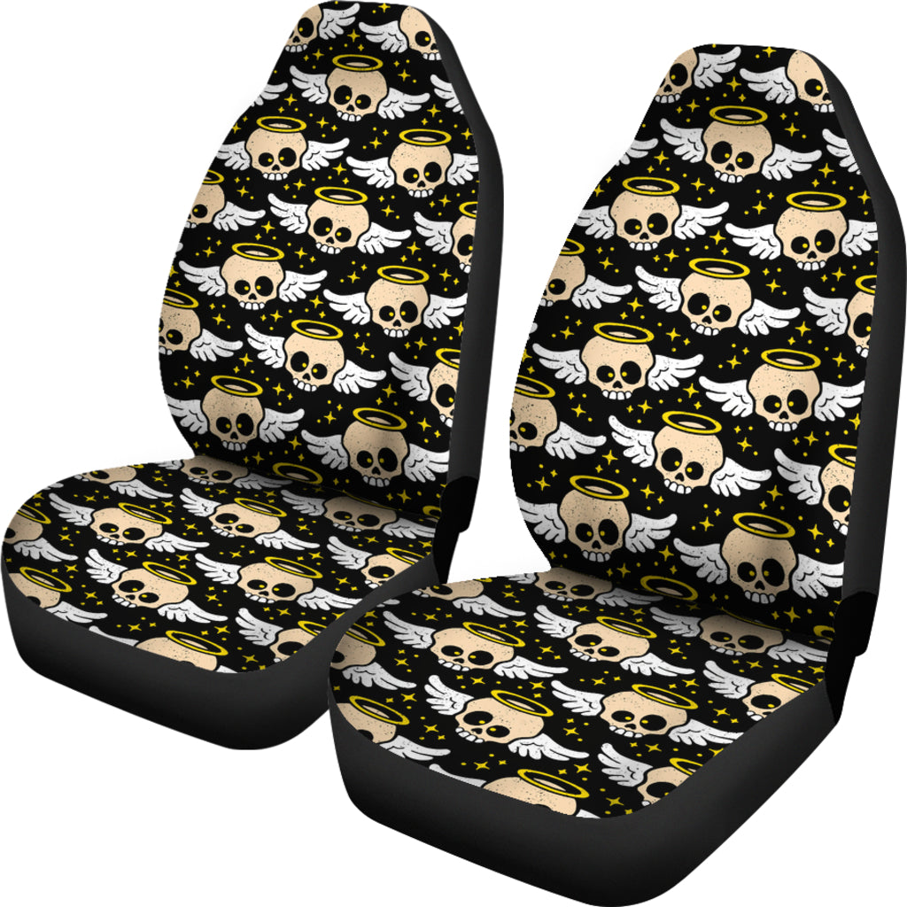 Set of 2 pcs skull car seat covers