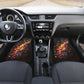 Set of 4 pcs fire flaming skull car mats