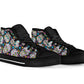Sugar skull day of the dead high top shoes