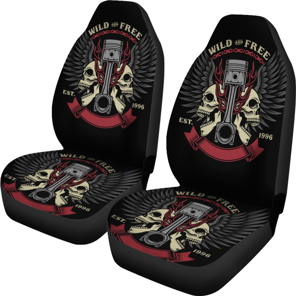 Set of 2 Skull Wing - Will and Free car seat covers skull car seat cover Gothic