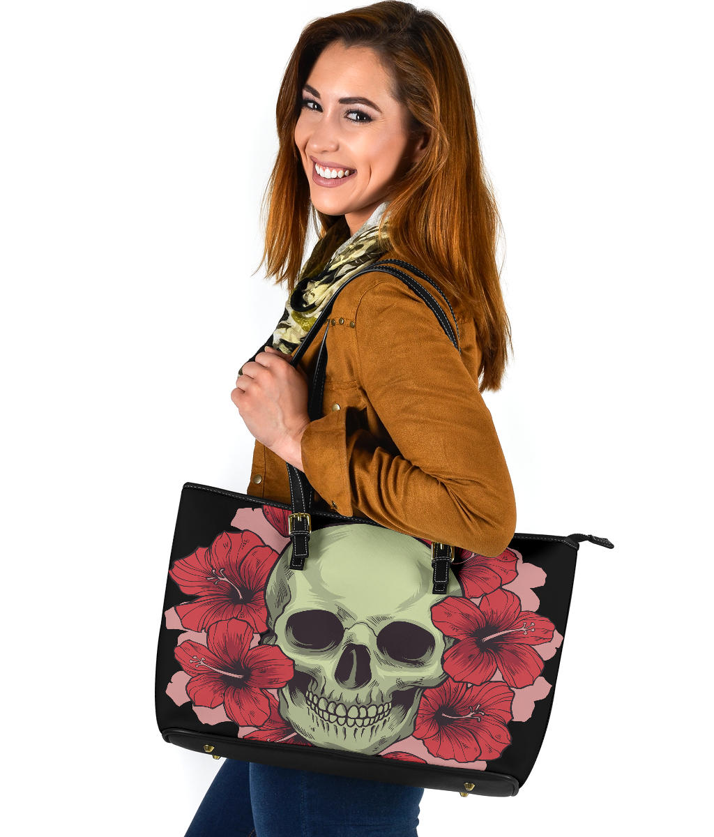 Floral skull bag purse handbag