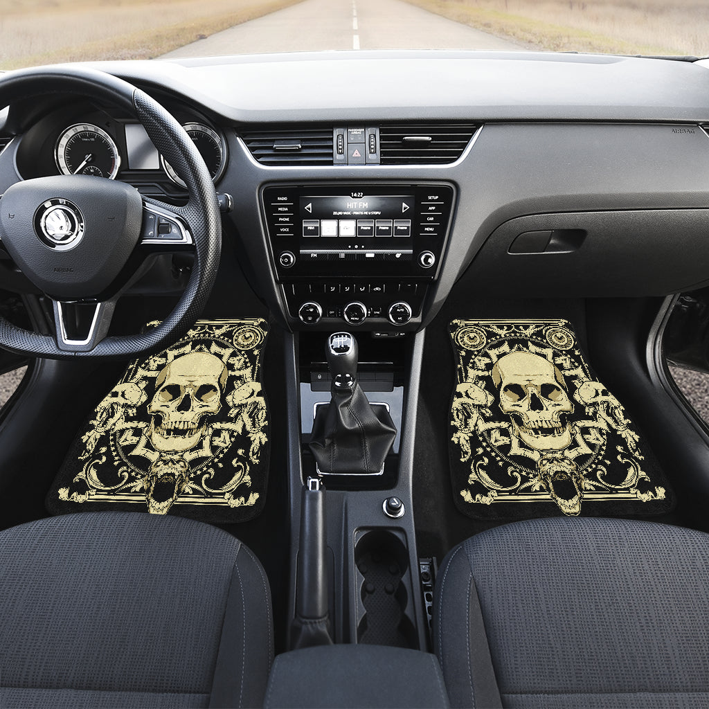 Set of 4 pcs skull car mats