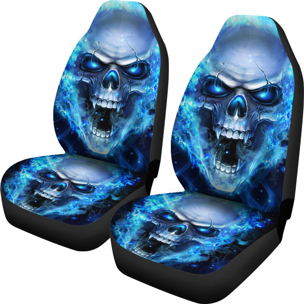 Set of 2 - Skull Car Seat Covers | Universal Fit